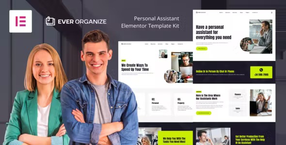 Best Personal Assistant Elementor Template Kit