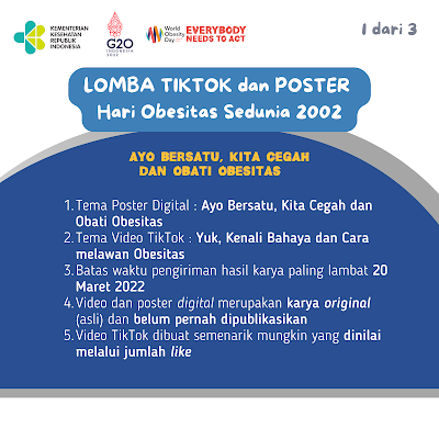 Lomba TikTok dan Poster Hari Obesitas Sedunia oleh Kemenkes Republik Indonesia