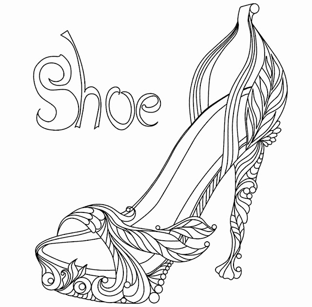 Free coloring pages: Women's shoes