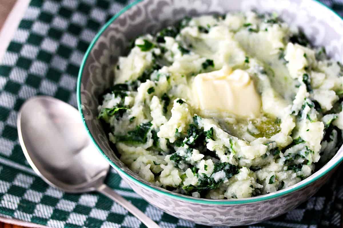 Irish colcannon in a bowl.