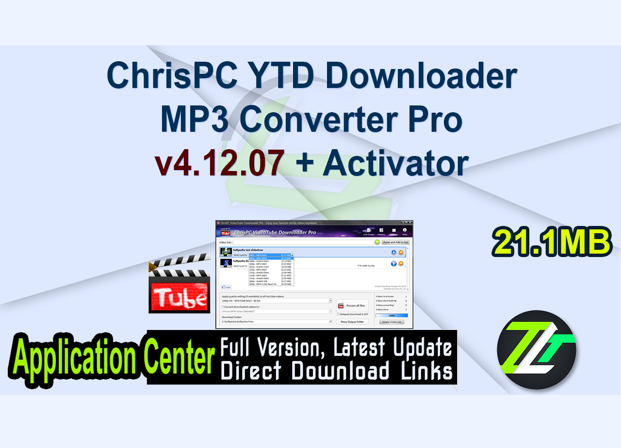 ChrisPC YTD Downloader MP3 Converter Pro v4.12.07 + Activator