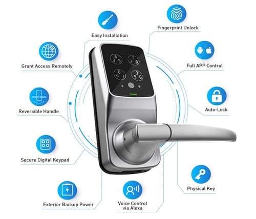 Lockly PGD628WSN Secure Pro WiFi Smart Lock Finerprint