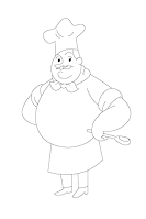 Cook and bake coloring page