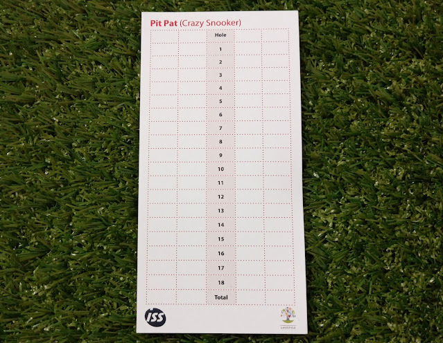 Pit-Pat Crazy Snooker Scorecard from Littlehampton