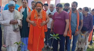 मंदिर पर वृक्षारोपण कर मनाया गया राम विवाह | #NayaSaberaNetwork