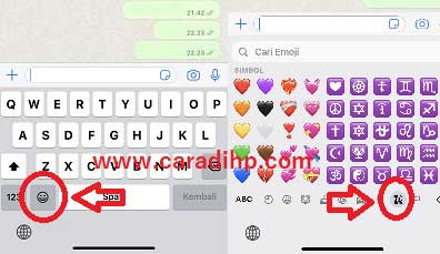 cara membuat emoji love api di iphone