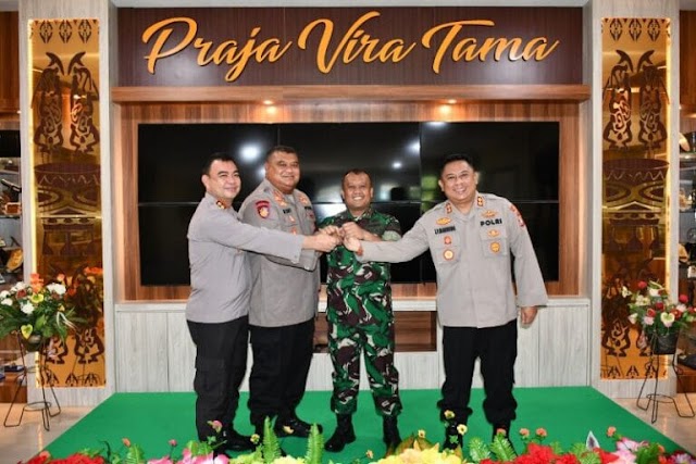 Dirpolairud Polda Papua Barat Silaturahmi dengan Danrem 181/PVT