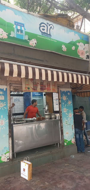 " AR Corner" lassi and milk cafe in Delhi.