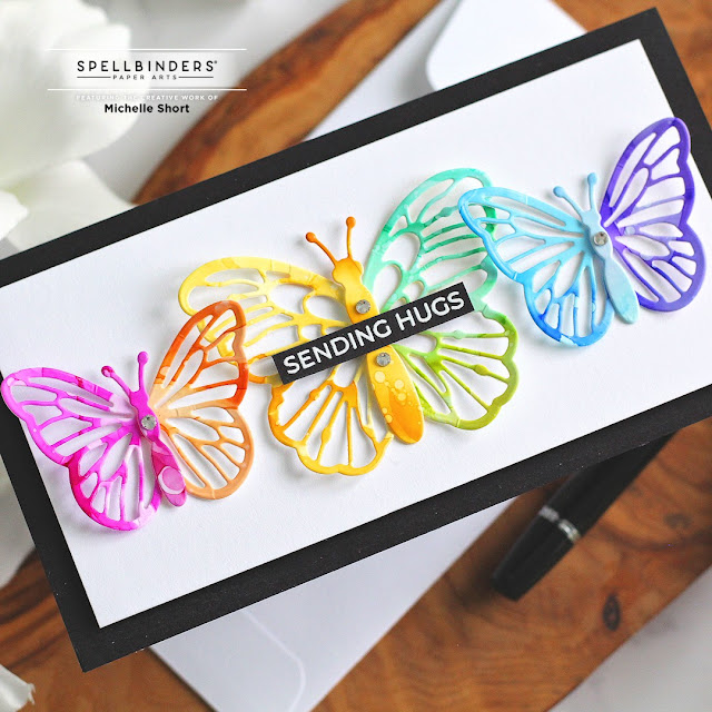 Spellbinders - Butterfly Sentiments Clear Stamps