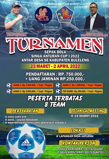 Turnamen Sepak Bola Singa Anturan Cup I