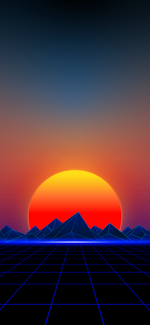 synth and retro wave sunset background wallpaper for iphone