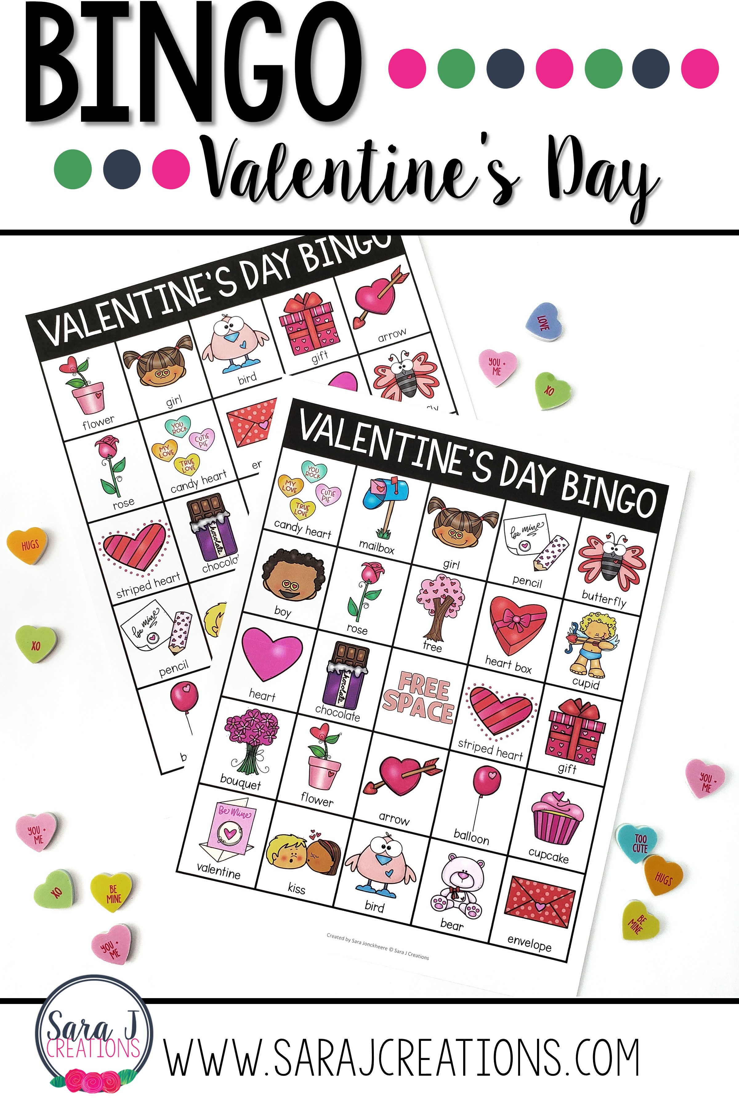 Valentine's Day Bingo is ideal for students to play at school parties.  It comes with 30 different boards so you can quickly print and play.