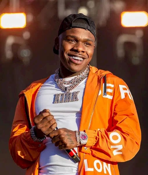 ''Hold Your Phone Tight'' - Man Warns Dababy As Fans Mob Him In Lagos (Video)