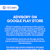 GCash Advisory on Google Play Store