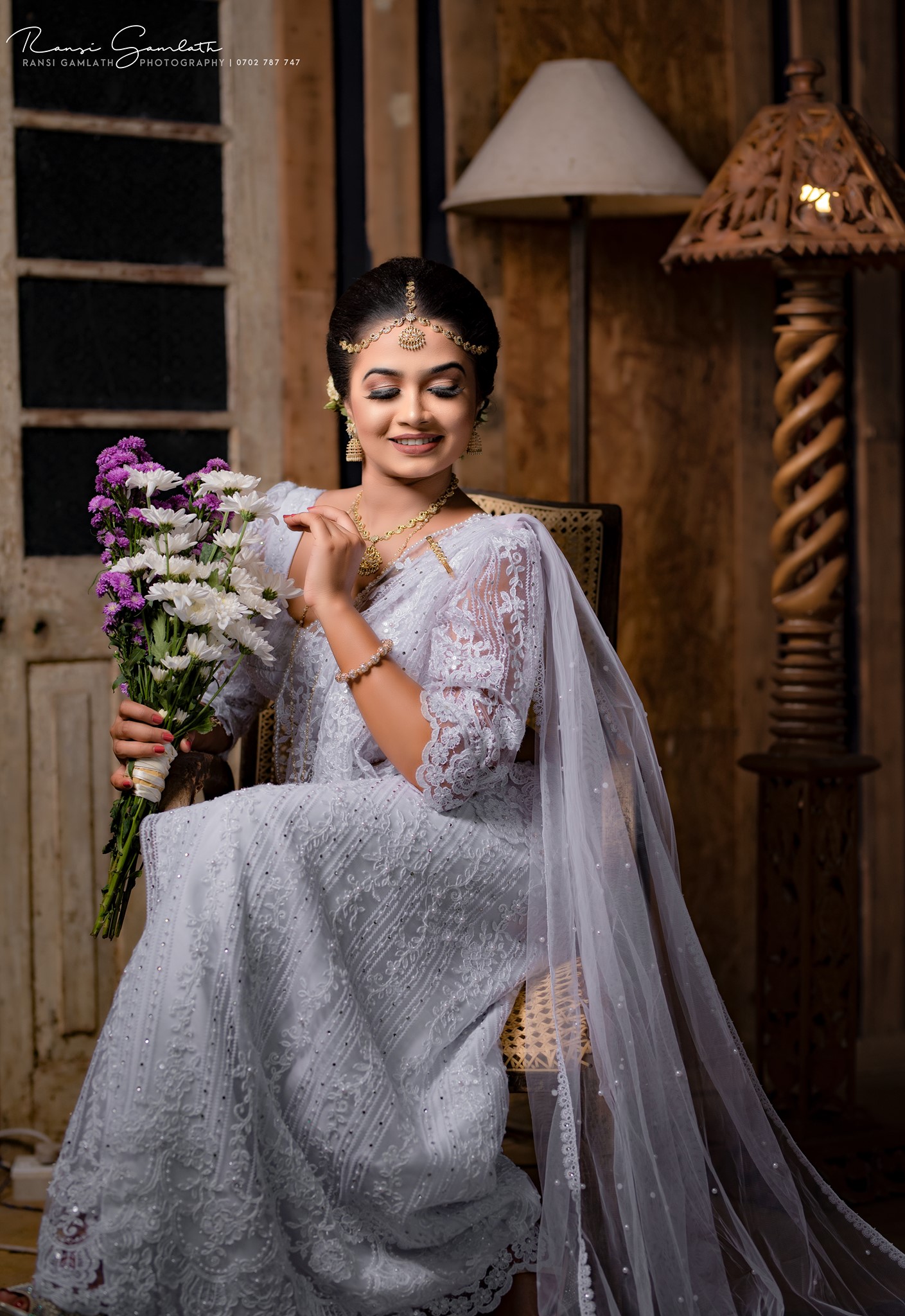 Ashi Edirisinghe bridal white kandyan