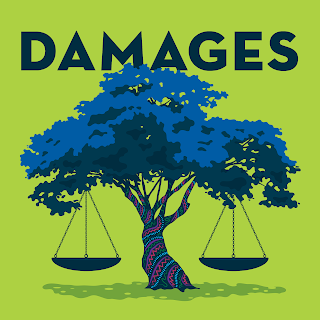 Damages podcast logo graphic
