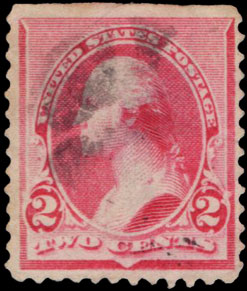 United States Postage Stamp US-220 George Washington 2 cents 1890