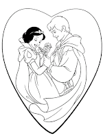 Snow White and the prince coloring page