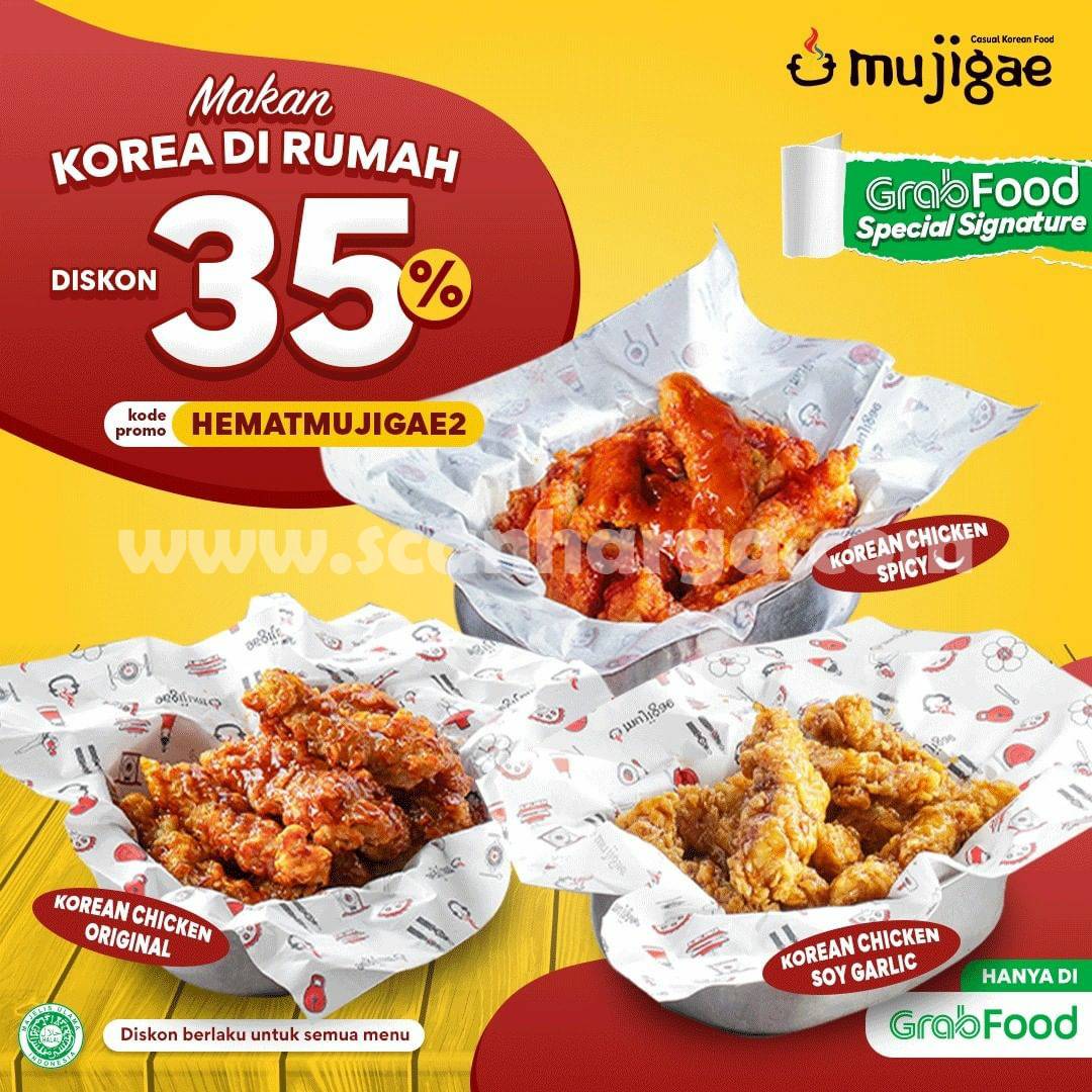 PROMO MUJIGAE DISKON 35% via GRABFOOD