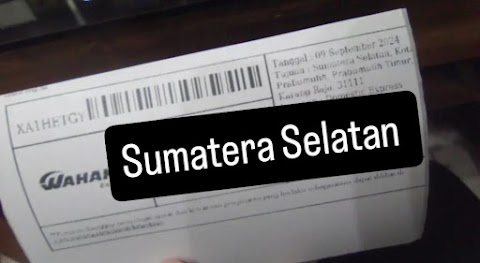 Resi Kiriman ke SUMATERA SELATAN