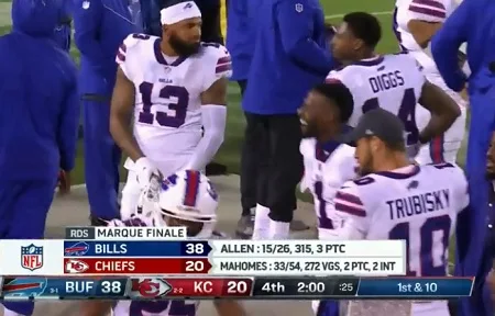 The Buffalo Bills defeated the Kansas City Chiefs 38-20 on Sunday night