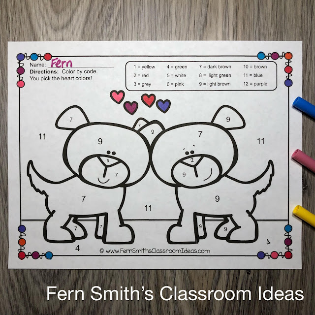 Grab These St. Valentine's Day Color By Code Kindergarten Know Your Colors and Numbers Worksheets to Use in YOUR Classroom TODAY!