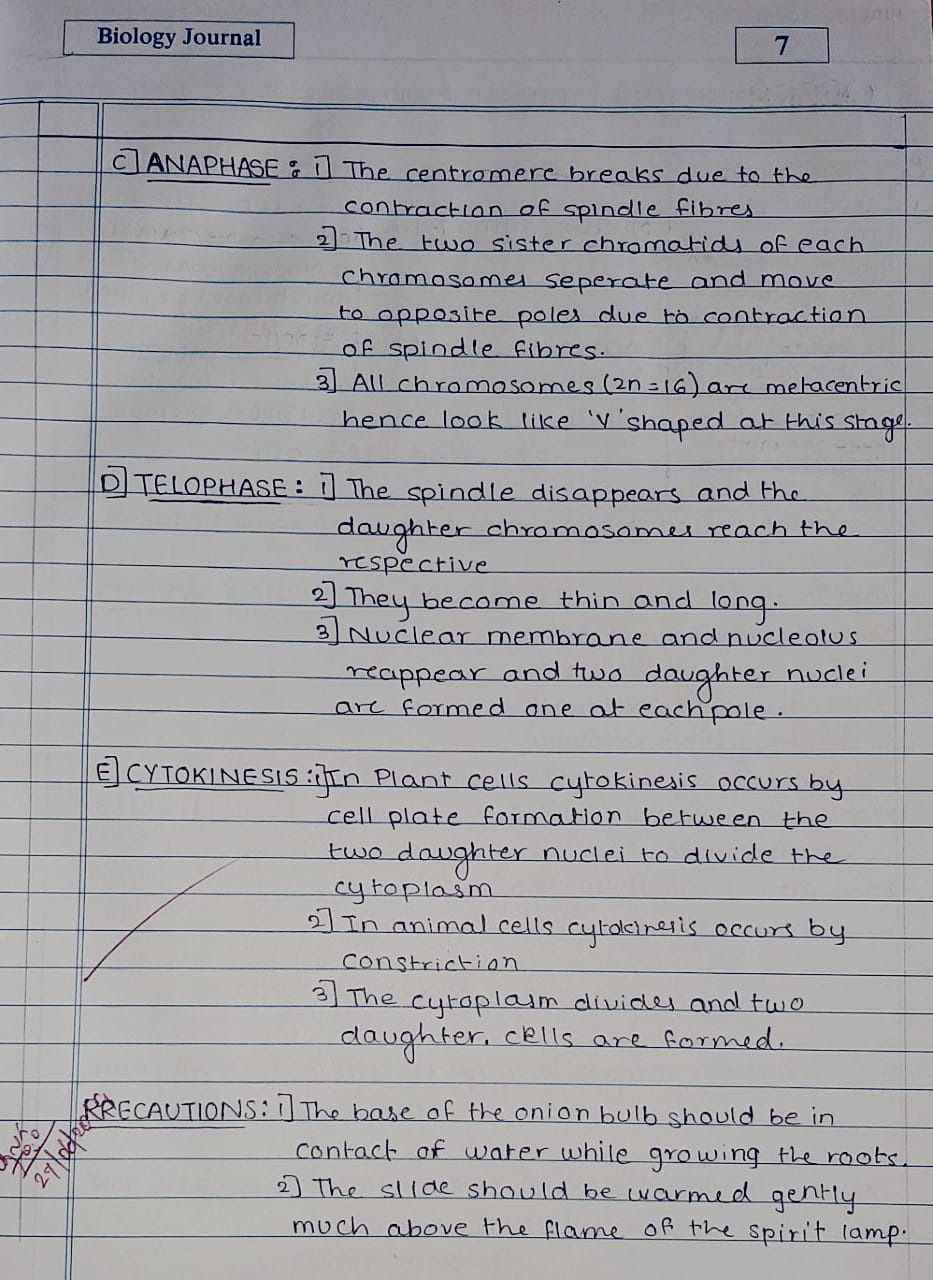 10Maharashtra SSC Board 12 Class practical of Biology Journal solutions