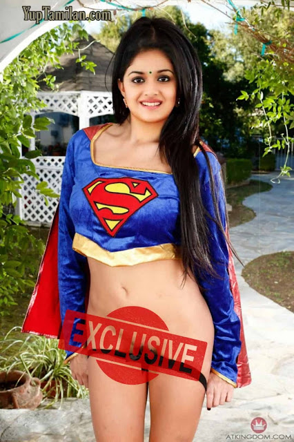 Keerthy Suresh as Super Girl Nude Photoshoot Pics Showing her Boobs & Pussy