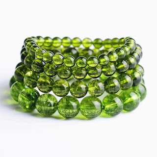 9mm Natural Peridot Healing Luck Gift Crystal Beads Green Olivine Gemstone Women's Jewelry Bracelet