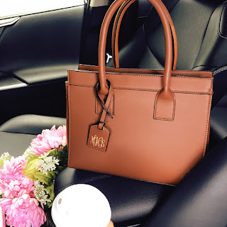 Personalized Handbag in Brown from Marleylilly