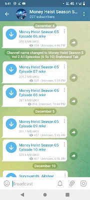 Money Heist 720P Full Hd On Telegram. Multi Audio ( English, Hindi, Telugu, Tamil)