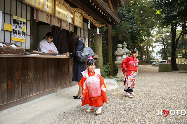 往馬大社で七五三の出張撮影