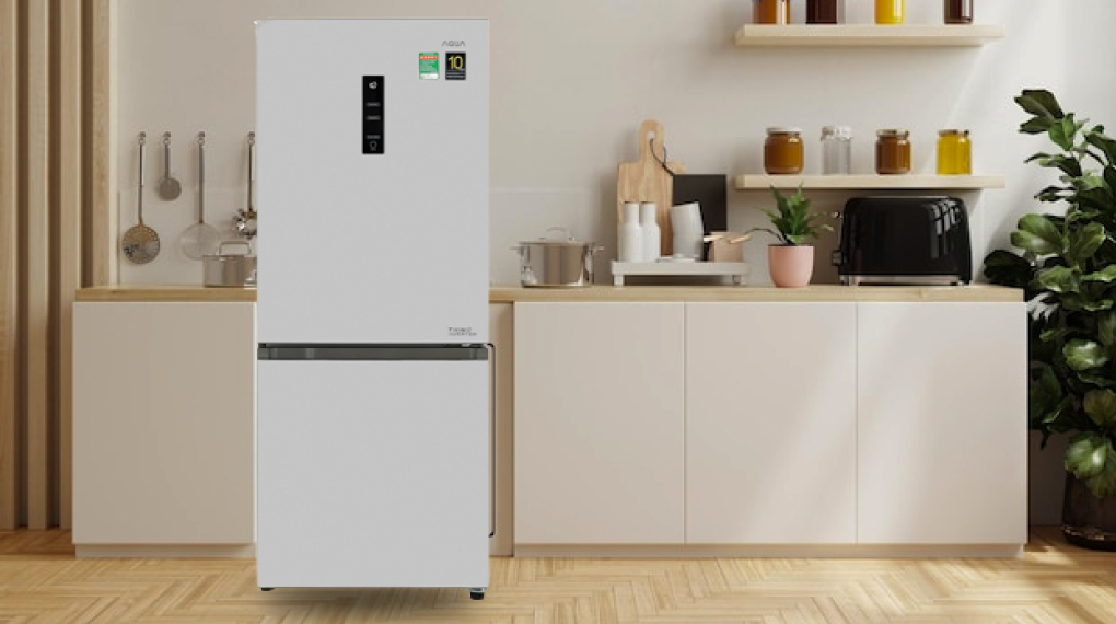 Tủ lạnh Aqua Inverter 260 lít AQR-I298EB SW - ảnh 1