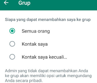 Pembatasan Akun Untuk di Masukan di WA Grup