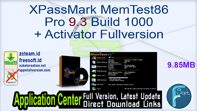 PassMark MemTest86 Pro 9.3 Build 1000 + Activator Fullversion