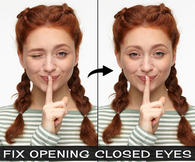 Fix Opening closed eyes in Photoshop
