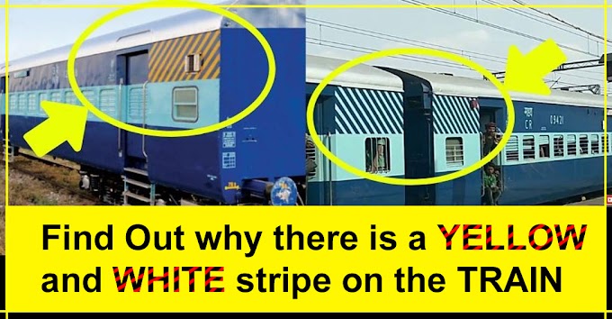 INDIAN RAILWAY : Find out why there is a yellow and white stripe on the train car,   the reason is very special