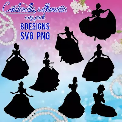 Cinderella Silhouette SVG
