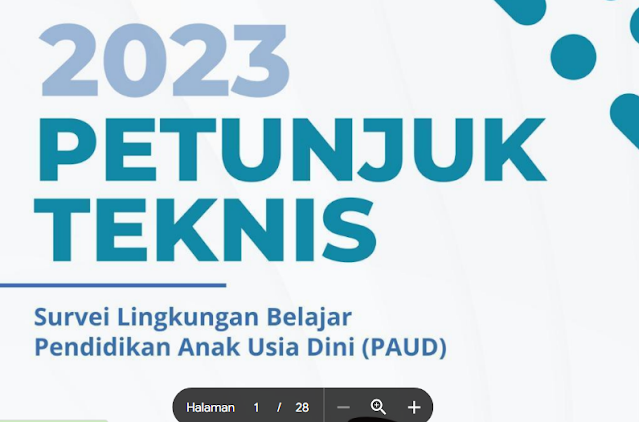 Petunjuk Teknis atau Juknis Survei Lingkungan Belajar PAUD Tahun 2023: Evaluasi dan Optimalisasi Pendidikan Anak Usia Dini