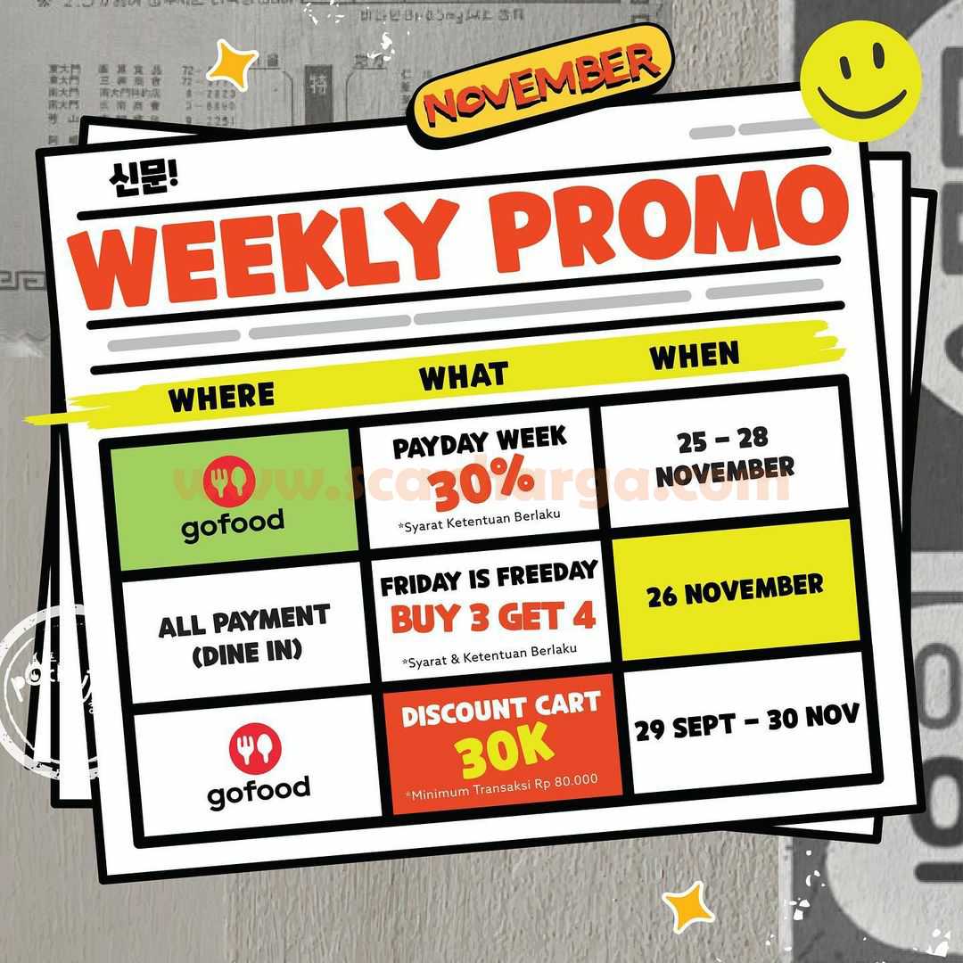 Pochajjang Weekly Promo Diskon Spesial GOFOOD