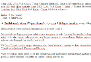 Soal-UKK-UAS-PAS-Kelas-5-Tema-5-Bahasa-Indonesia-beserta-Kunci-Jawaban