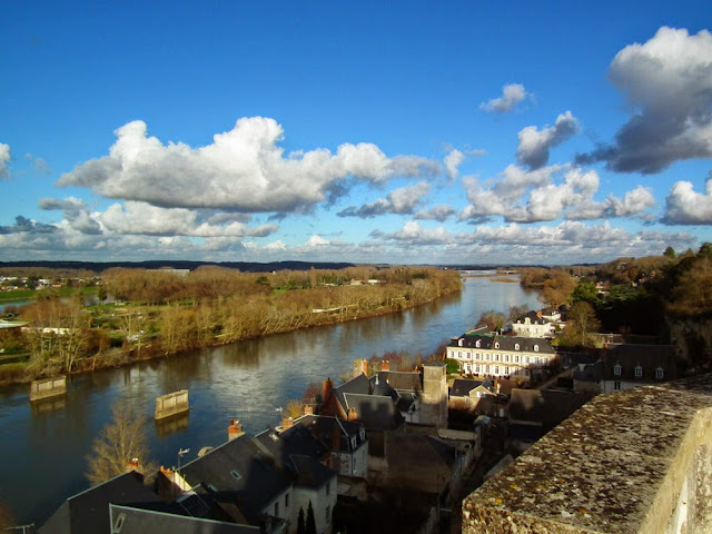 View of the Loire from the Chateau Royal d'Amboise ramparts, Indre et Loire, France. Photo by Loire Valley Time Travel.