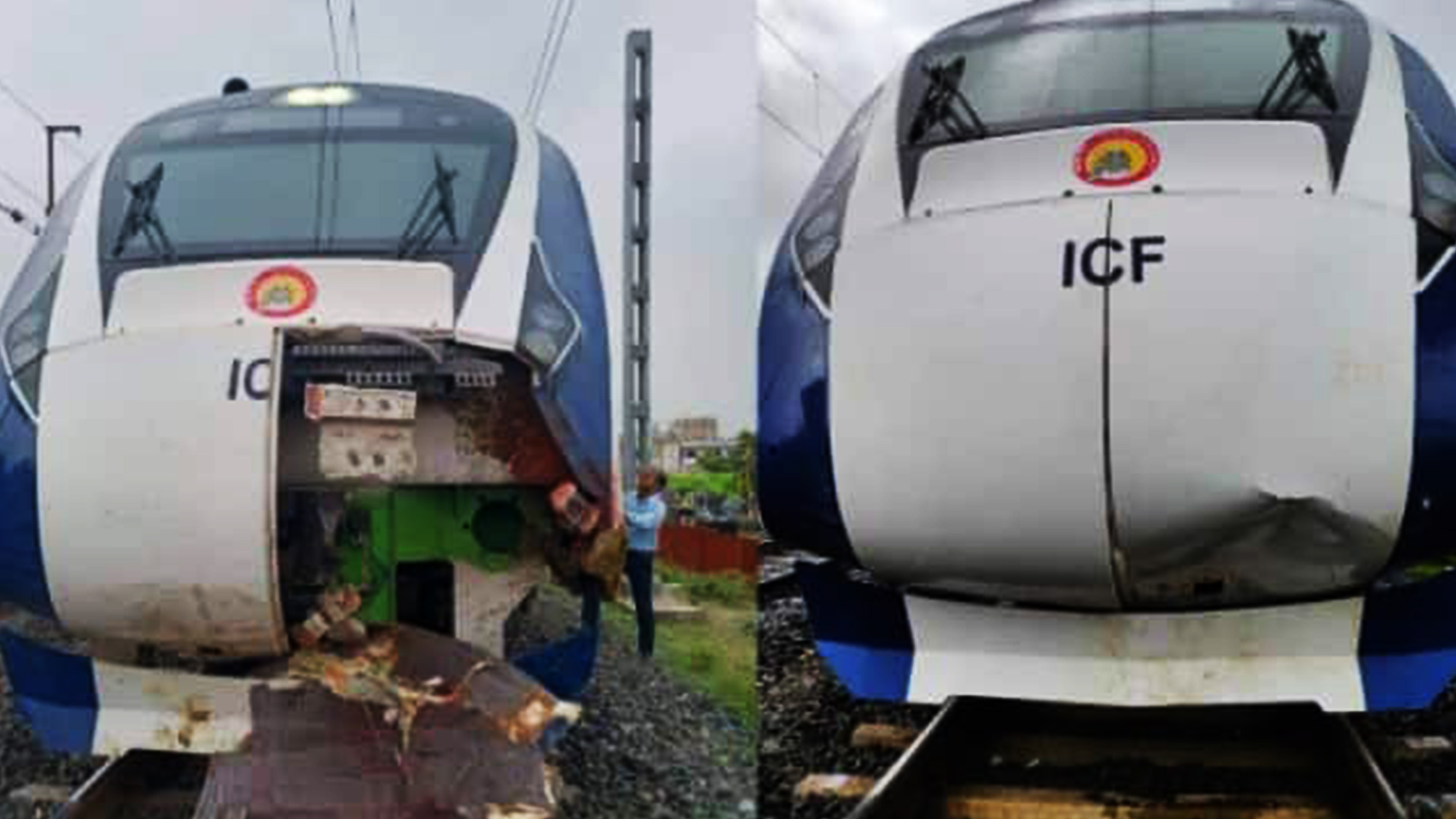 बड़ा हादसा होते-होते टला वंदे भारत हाई स्पीड ट्रेन टकराई सांड से ,सभी यात्री सुरक्षित