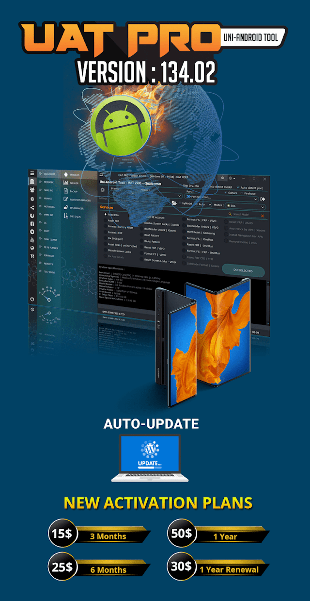 Uni-Android Tool UAT PRO Version 134.02 Vivo Auto Update