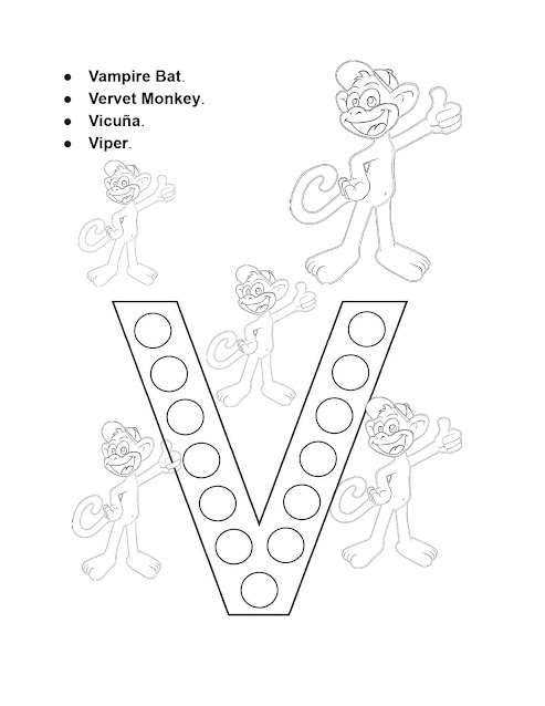 Letters coloring page