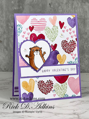 I have a fun Awesome Otters Happy Valentine's Day Card to share with you for this weeks Coffee & A Card with Rick Episode.