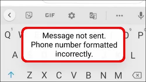 Fix Message Not Sent. Phone Number Formatted Incorrectly Problemin Android