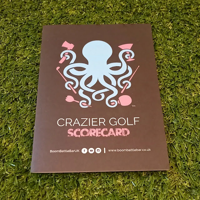 A Crazier Golf scorecard from Boom Battle Bar in Norwich