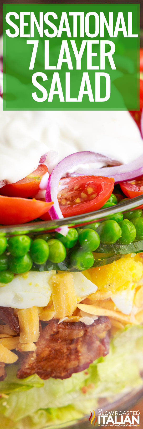Sensational 7 Layer Salad closeup