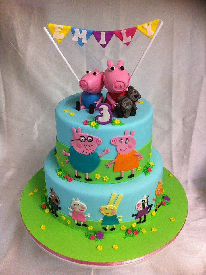 peppa pig birthday cake